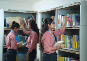 Library bookshelves